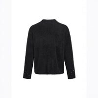 Spider Brooch Mink-like Pullover Sweater