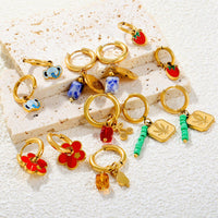Niche Design Drop Oil Earrings