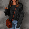 Fashion Pullover Round Neck Knitted Sweater For Women