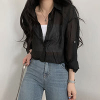 French Top High-grade Cardigan Blouse Shirt