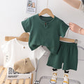 Children's Round Neck Short Sleeve Suit For Girls