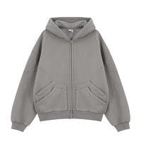 Velvet Padded Hooded Sweatshirt Casual Jacket For Men