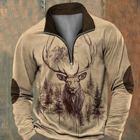 Men's Casual StandUp Collar Half Zip Pullover Sweater