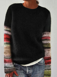 Thick Needle Digital Printing 3D Round Neck Sweater
