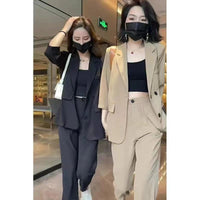 Women's Stylish And Elegant Suit Set Formal Pants And Casual Jacket