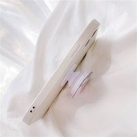 Tiger Stand White Liquid Silicone Phone Case