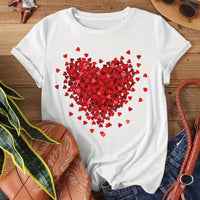 Printed Round Neck Short Sleeve Top