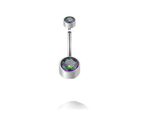 Double-headed Zircon Puncture Internal Thread Titanium Alloy Navel Stud