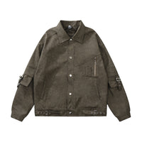 Men's Loose Motorcycle PU Leather Jacket