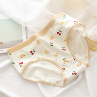 Pure Cotton Crotch Mid-waist Cute Cartoon Student Panties