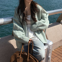 Sweater Coat Women's Loose Long-sleeved Knitted Cardigan