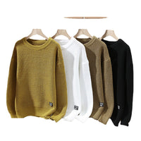New Round Neck Thick Needle Men's Sweater Vintage Quality