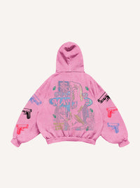 Fashion Casual Printed Polyester Sweater