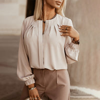 Thin Casual All-match Solid Color Shirt For Women Summer New