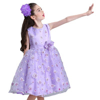 Girls' Digital Print Tank Top Puffy Dress