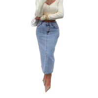 Womens High-waisted, Figure-flattering Mid-length Skirt