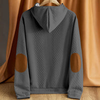 Men's Leisure Pullover Jacquard Hooded Embroidered Sweater