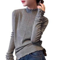 Semi-high Neck Long Sleeve Base Shirt