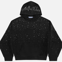 Baby's-breath Rhinestone-studded Vintage Hoodie