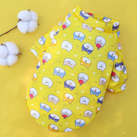Printed Cartoon Pet Clothes Plus Velvet Two-legged Sweater