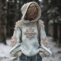 3D-printed Loose-fitting Turtleneck Sweater