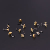 20G Stainless Steel Micro Set Zircon Nose Stud