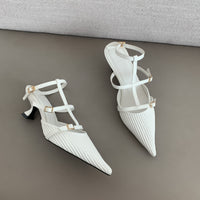 Empty Sandals Behind Women's Baotou