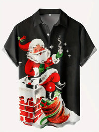 European And American Christmas Plus Size Men's 3D Shirt
