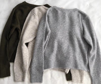 Retro Crew Neck Knitted Cardigan For Women