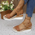 Buckle Thick Bottom Woven Lightweight Beach Slippers