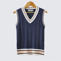 Thickened V-neck Pullover Woolen Vest Men