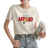 Short-sleeved Women's Clothing Ins Fashion Printing Fashion All-matching