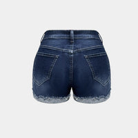 New Low-rise, Rolled-edge Denim Shorts For Women