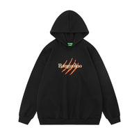 Simple Embroidered Letter Hooded Sweater For Men