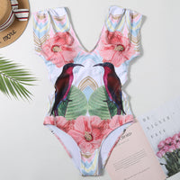 Ladies Conservative Belly Cover Swimsuit Women's One Piece