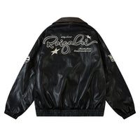Loose PU Leather Jacket Men's Coat