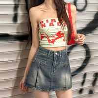 High-Waisted Denim Skort For Women Summer Shorts
