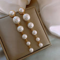 Sterling Silver Needle Grown Up Small Pearl Female Earrings