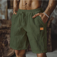 Solid-color Breathable Everyday Beach Capri Casual Pants