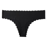 Ice Silk Seamless Wavy Edge T-back Female Plus Size