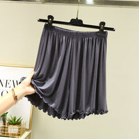 Summer High-waist Loose-fitting Skirt-trousers Capri Pants Wide-leg