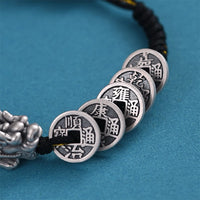 Mens And Womens Copper Coin Pixiu Bracelet