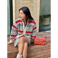 Women's Retro Heavy-duty Jacquard Thickened Wool Sweater