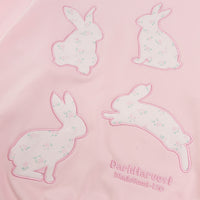 Creative Bunny Patch Embroidered Hoodie