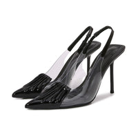 Womens High Heels With A Pointed Toe Thin Stiletto Heel And Transparent Design