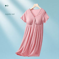 Breastfeeding Dress Thin Breastfeeding Modal Pajamas Pregnant Women
