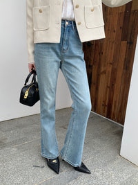 Women's Blue Jeans Autumn Slimming Mop