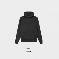 Autumn Winter Fleece-Lined Solid-Color Hoodie