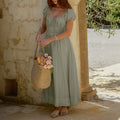 New Fashionable Square-neck Puffed-sleeve Dress
