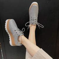 British Style Platform Women'S  Thick-Soled College Style Casual Shoes